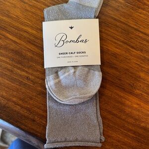 Bombas Sheer Calf Socks - Silver